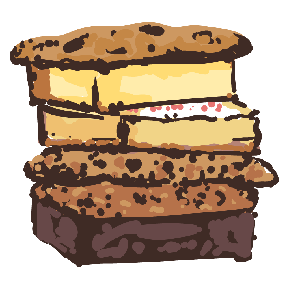 Hand-drawn dessert illustration